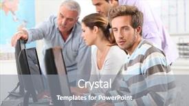  Presentation with us constitution we the people - Presentation theme featuring continuing education adults - people working on computers background and a  colored foreground