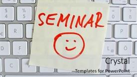  Presentation with post stick note - Colorful PPT layouts enhanced with continuing education adults - sticky note is backdrop and a  colored foreground