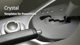  Presentation with brake - Slide set featuring continuous change - manual brake in interior background and a dark gray colored foreground