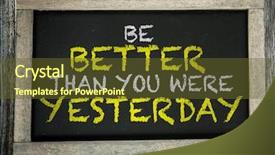  Presentation with continuous improvement - Amazing presentation theme having continuous improvement - be better than you were backdrop and a tawny brown colored foreground
