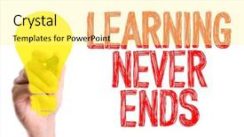  Presentation with continuous - Theme enhanced with continuous improvement - hand with marker writing background and a blonde colored foreground