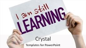  Presentation with learning - Theme with continuous improvement - i am still learning placard background and a white colored foreground