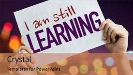  Presentation with learning - Amazing slides having continuous improvement - i am still learning placard backdrop and a coral colored foreground