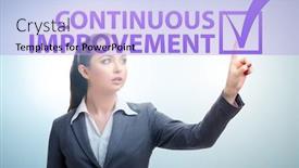  Presentation with continuous improvement - Slide set consisting of continuous-improvement-concept-in-business background and a light blue colored foreground