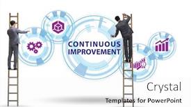  Presentation with continuous improvement - Cool new slides with continuous-improvement-concept-in-business backdrop and a white colored foreground