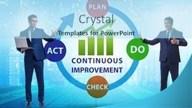  Presentation with continuous - Beautiful theme featuring continuous-improvement-concept-in-business backdrop and a light blue colored foreground