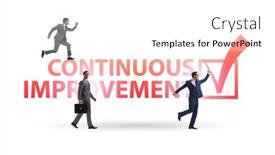  Presentation with continuous improvement - Colorful slide deck enhanced with continuous-improvement-concept-in-business backdrop and a white colored foreground