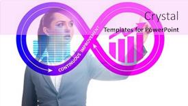  Presentation with continuous - Amazing PPT theme having continuous-improvement-concept-in-business backdrop and a lavender colored foreground