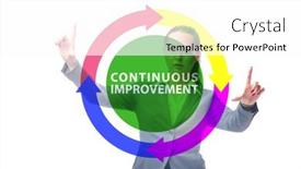  Presentation with continuous improvement - Beautiful theme featuring continuous-improvement-concept-in-business backdrop and a white colored foreground