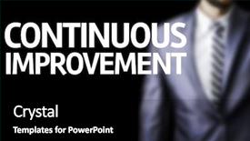  Presentation with continuous - PPT layouts featuring continuous improvement written background and a black colored foreground