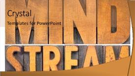  Presentation with stream - Audience pleasing presentation theme consisting of continuum - mind stream - isolated word backdrop and a  colored foreground