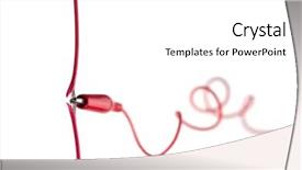  Presentation with security breach - PPT theme enhanced with security breach - hacked or tapped communication line background and a white colored foreground