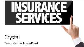  Presentation with insurance - Presentation theme featuring button with the text insurance background and a white colored foreground
