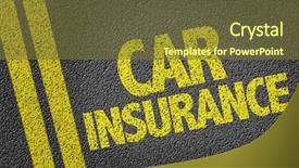  Presentation with road safety - Colorful PPT layouts enhanced with safety gap - car insurance written backdrop and a tawny brown colored foreground