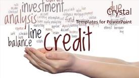  Presentation with investment money - Audience pleasing slide deck consisting of credit card line investment balance backdrop and a white colored foreground