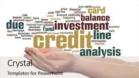  Presentation with credit card - Audience pleasing slides consisting of credit card line investment balance backdrop and a soft green colored foreground