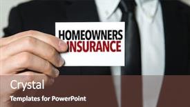  Presentation with homeowners insurance - Presentation consisting of homeowners insurance background and a tawny brown colored foreground