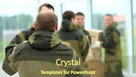  Presentation with boxes - Cool new presentation with working with boxes of building backdrop and a  colored foreground