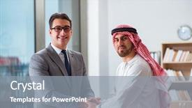 Presentation with arab - Audience pleasing PPT theme consisting of contract oil - diverse business concept with arab backdrop and a gray colored foreground