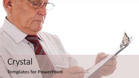  Presentation with project management - PPT theme with contract project management - experienced engineer looking background and a soft green colored foreground