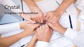  Presentation with solidarity - Colorful theme enhanced with contract project management - picture of hands to stay backdrop and a lemonade colored foreground