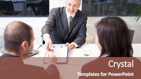  Presentation with electronic signature document automation - Slides enhanced with contract project management - senior businessman showing a document background and a tawny brown colored foreground