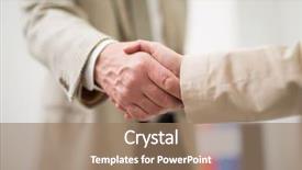  Presentation with business partner people joining hand - Slide set consisting of contract sale goods - business people shaking hands shallow background and a coral colored foreground