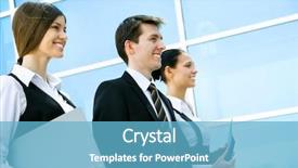  Presentation with young business people - PPT layouts featuring contract sale goods - happy young business people background and a  colored foreground