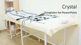  Presentation with particle therapy - Cool new theme with contraction muscle - apparatus for pressure therapy backdrop and a white colored foreground