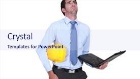  Presentation with muscle contraction - Slide set featuring contraction muscle - architect having a cramp background and a  colored foreground