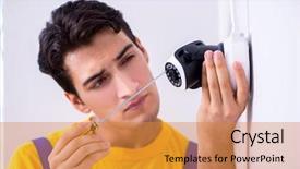  Presentation with surveillance - Cool new slide deck with  backdrop and a  colored foreground