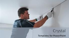  Presentation with stretch - Presentation featuring contractor-worker-streching-a-stretch background and a light blue colored foreground