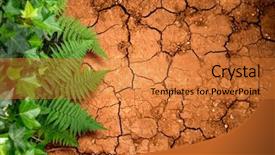  Presentation with soil - PPT theme having contrast - contrasting background with dry soil background and a gold colored foreground