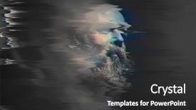  Presentation with bald - Slide set featuring contrast - image of a bearded bald background and a dark gray colored foreground