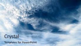  Presentation with deep - Audience pleasing theme consisting of contrast-clouds-with-wind-over backdrop and a light blue colored foreground