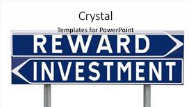  Presentation with reward - PPT theme consisting of contrast media - blue direction signs with choice background and a  colored foreground