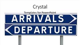  Presentation with choice - Presentation design having contrast media - blue direction signs with choice background and a  colored foreground