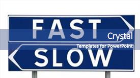  Presentation with music signs dark blue - Audience pleasing presentation consisting of contrast media - blue direction signs with choice backdrop and a  colored foreground