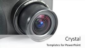  Presentation with white cctv camera on modern - Presentation having contrast media - camera on white background background and a  colored foreground