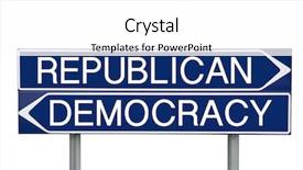  Presentation with elections - Presentation design having contrast media - elections signs isolated on white background and a white colored foreground