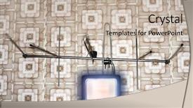  Presentation with antenna - Cool new presentation theme with contrast media - old fashioned tv set backdrop and a  colored foreground