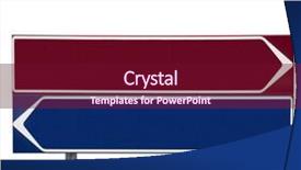  Presentation with music signs dark blue - Beautiful presentation design featuring contrast media - red and blue direction signs backdrop and a  colored foreground