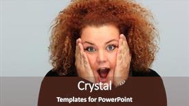  Presentation with faces - Amazing theme having contrast portrait of beautiful blond plus-size girl making faces backdrop and a tawny brown colored foreground