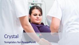  Presentation with access - Audience pleasing slide deck consisting of contributor - doctors assistant checking access backdrop and a sky blue colored foreground