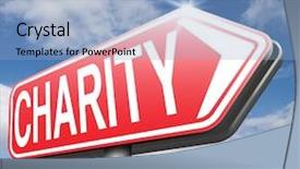  Presentation with cause - Amazing theme having contributor - give charity donation help backdrop and a light blue colored foreground