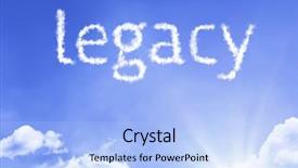  Presentation with legacy - Beautiful slides featuring contributor - legacy cloud word backdrop and a light blue colored foreground