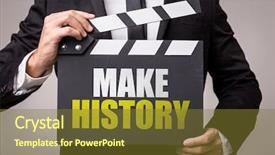  Presentation with history - Presentation theme having contributor - make history background and a tawny brown colored foreground