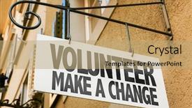  Presentation with volunteer - PPT layouts having contributor - volunteer make a change background and a coral colored foreground