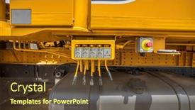  Presentation with control - Slide deck featuring control-levers-to-unload background and a tawny brown colored foreground