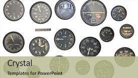  Presentation with control panel - Cool new PPT theme with control panel in a war backdrop and a mint green colored foreground